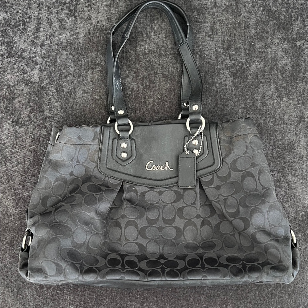 Coach Charcoal Signature Shoulder Bag